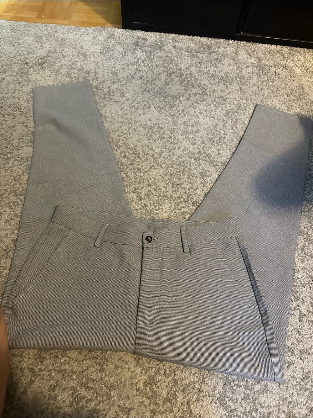 Men's Light Gray Dress Pants - Slim Tapered